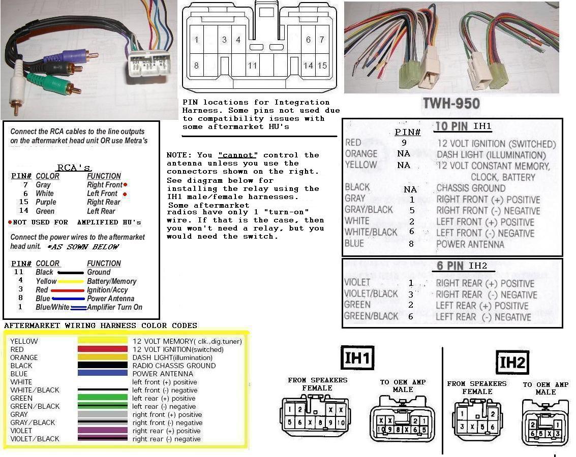 Metra wiring harness diagram toyota